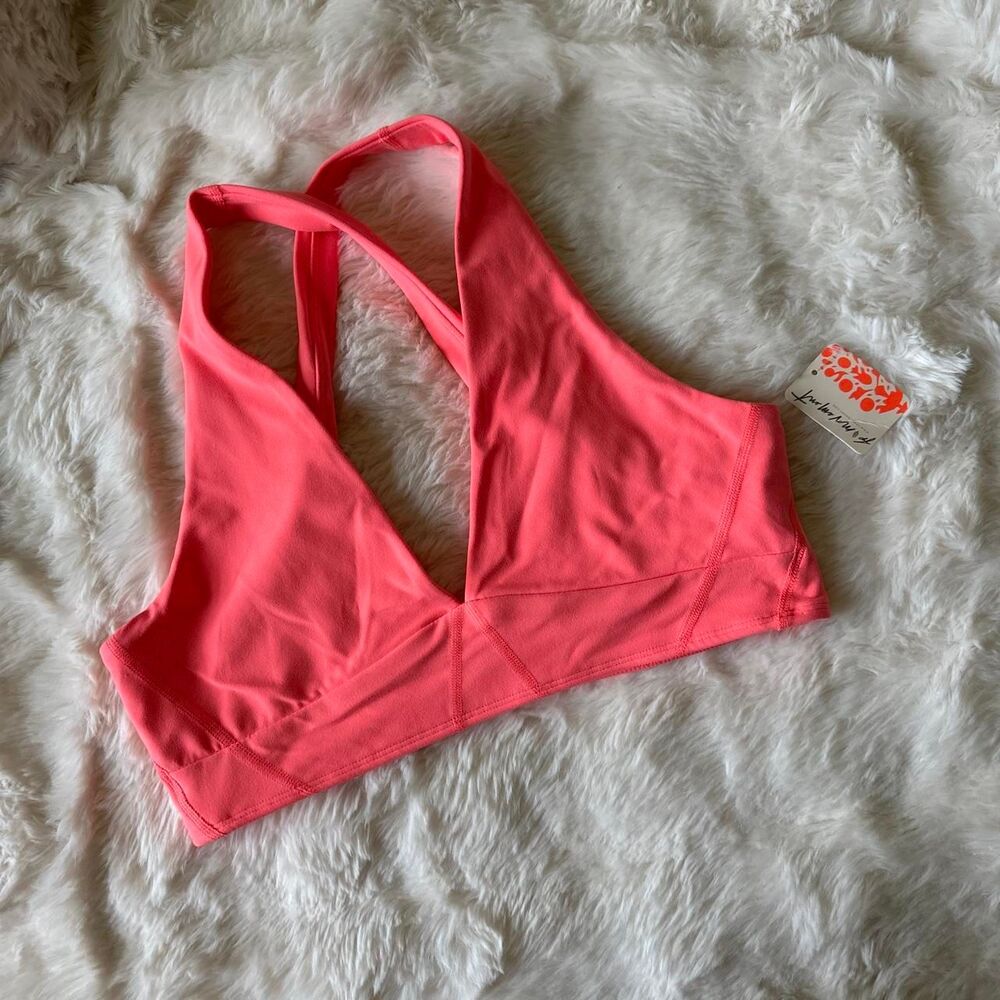 Free-people Women's Pink and Orange Bra